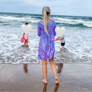 Lilly pulitzer 3/4 sleeve midi swing dress size XS